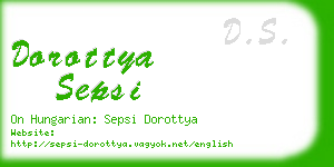 dorottya sepsi business card